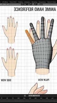 Modeling a hand from scratch | Blender #blender #3dmodeling #animation #behindthescenes