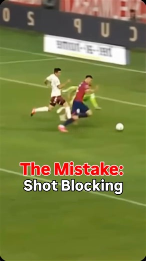 Football Fundamental on Instagram: "Shot blocking as a center back is all about timing, angles, and bravery. Stay low, close the space fast, and block with control.. not panic. Great defenders don’t just react - they read, step, and protect the goal like warriors. ⚽🛡️ #ShotBlocking #CenterBackTips #DefensiveIQ #SoccerDefending #FootballAwareness shot blocking soccer, how to block shots football, center back defending tips, closing down attackers, defensive positioning soccer"