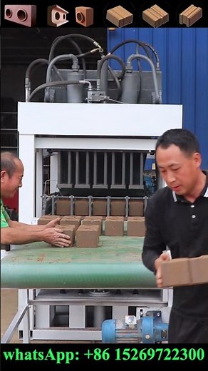 automatic compressed earth interlocking brick machine with 40 tons pressure for 5 blocks a time