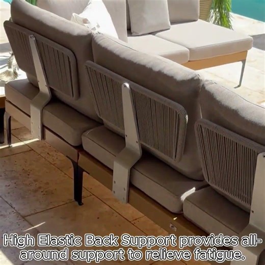 Modular deep seating patio set with all-weather frame and flexible layout for backyard or sunroom