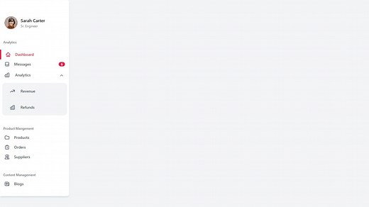 Tailwind CSS Sidebar - CSS Only Dropdowns | Sidebar