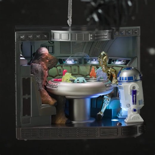 This Star Wars: A New Hope™ “Let the Wookiee™ Win” Keepsake Ornament has it all!
