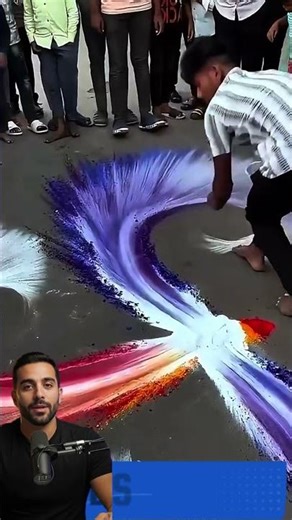 Increíble talento creando arte en la calle