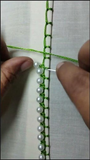 How to Create a Delicate Pearl Border (Embroidery Edge Tutorial)