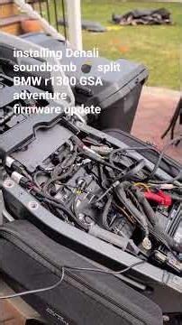 installing Denali soundbomb split on BMW r1300 GSA Adventure motorcycle