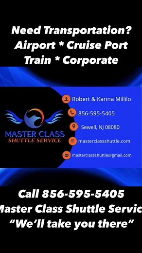 Master Class Shuttle Service LLC is a licensed, family and veteran owned private car service. Over 30 years experience in transportation. Call today for a quote. 856-595-5405 #privatecarservice, #airporttransportation, #airportshuttle, #cruiseporttransport, #PHL, #EWR, #nyccruise, #CapeLiberty | Master Class Shuttle Service