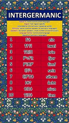 Intergermanic - The Constructed Language Designed for All Germanic Speakers