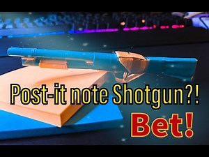 Neat little Shotgun made from Post-it Notes - Original design!