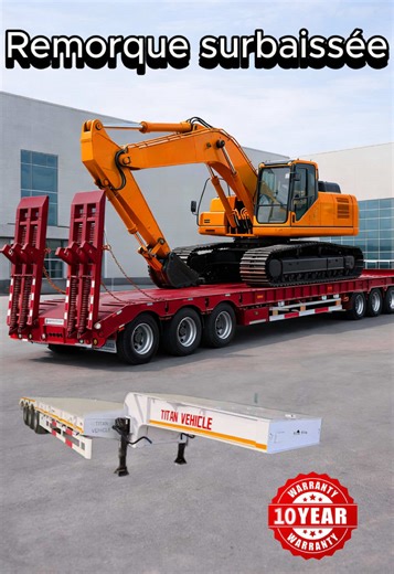 Notre semi-remorque surbaissée (#lowbed #semitrailer ) est spécialement conçue pour le transport de charges lourdes et de marchandises surdimensionnées.