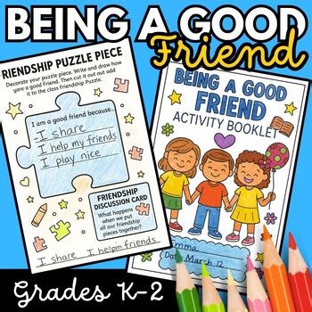 Being a Good Friend Activity Booklet | SEL Worksheets & Friendship Activities