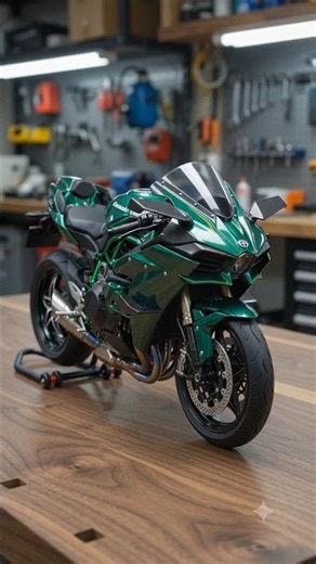 326 HP in Your Pocket: Kawasaki Ninja H2R ASMR Build 🛠️💨 #ninjah2r #kawasaki #viral #asmr #miniature