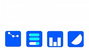Download Various data visualization icons represent analytics, performance, and organized business insight through structured geometric clarity for free