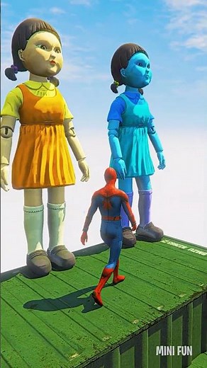 GTA 5 Epic Water Ragdolls Spiderman vs TEAM DOLL Jumps/Fails Ep.514 #shorts