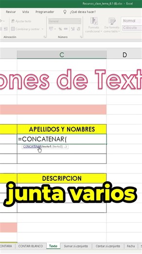 Learn how to CONCATENATE in less than a minute! #Shorts #Excel #ExcelTips #ExcelTutorial