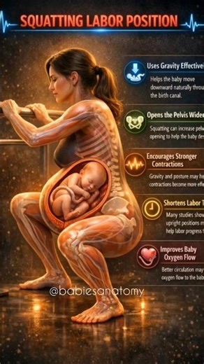 Squatting Labor Position: How Gravity Helps During Childbirth #LaborPosition #PregnancyEducation