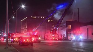 Detroit building catches fire, 1 man hospitalized