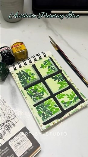 Through the Window | Acrylic Painting for Beginners | Easy Nature Art