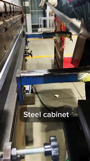 We are steel furniture factory, this video shows the back panel bending process for a steel filing cabinet. #steelcabinet #metalcabinet #filingcabinet #office furniture #factorydirect