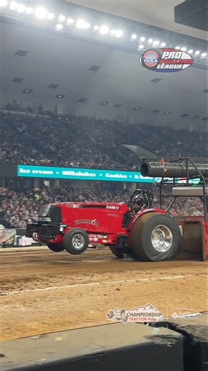 Pro Pulling League on Instagram: ""Warrior" Super Stock Tractor powering down the track at the 2025 @kynfms Championship Pull in Louisville, KY! 2026 National Farm Machinery Show - Feb. 11-14 - #ProPulling #NFMS26 #IHRA"