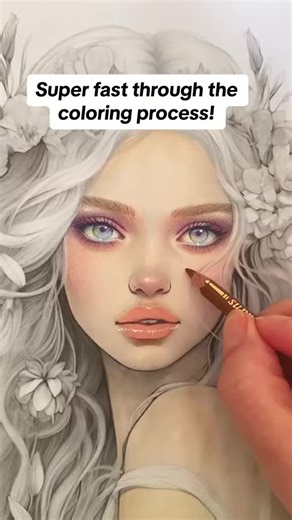 „Delicate Spring Fairies“- spring is coming soon 😀#adultcoloring #coloringvideo #coloring #coloringtutorial #greyscale