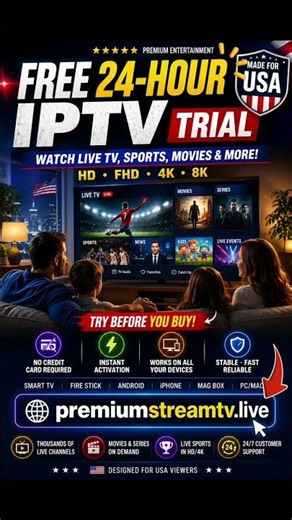 🔥 FREE IPTV TRIAL 2026 🇺🇸 Watch Every Channel in 4K Before You Pay! #iptv