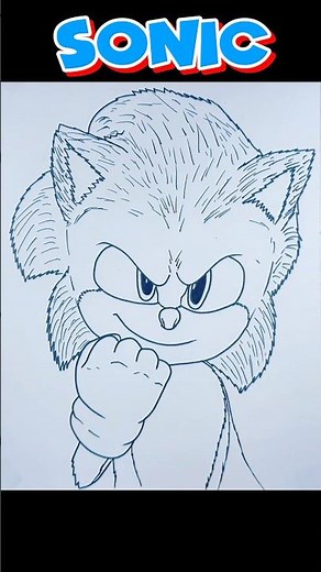 How To Draw SONIC | Sonic 3 Movie #sonic3 #sonicdrawing #shorts #sonic