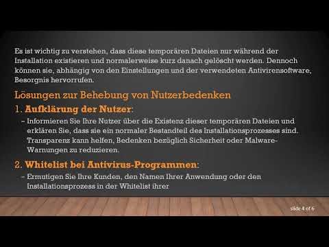 Umgang mit Temporären Dateien, die von Inno Setup während der Installation erstellt werden