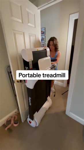 This compact home treadmill for small spaces just made working out way easier. If you’ve been wanting an apartment-friendly cardio setup without the gym commute, this folding treadmill. #fitnessover50 #treadmill #homegymessentials #workoutathome #tiktokshopcreatorpicks