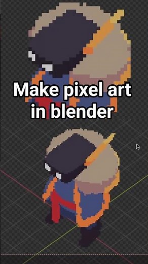 How I make pixel art in Blender. #pixelart #gamedev #gaming #blender #blendertutorial #godot #