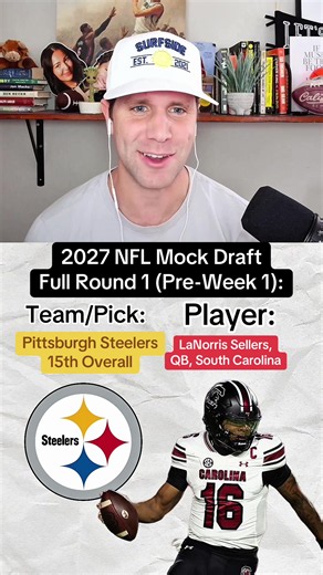 Our first full round 1 2027 NFL Mock Draft. Post week 1 of the college football season and pre-week 1 of the NFL season #football #TikTokCampaign #nfldraft #steelers #jets