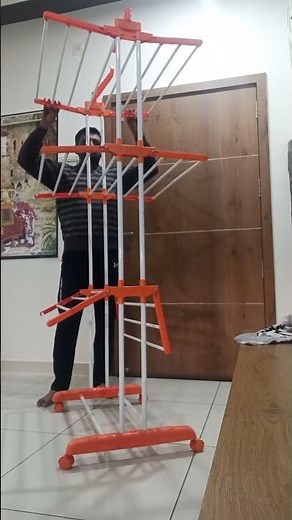 Premium Clothes Stand for Drying with Wheels | Heavy Duty Stainless Steel Foldable Cloth Drying