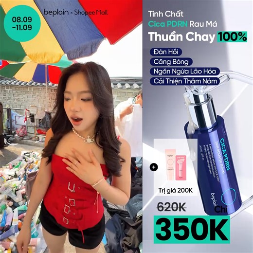 Serum PDRN rau má Siêu phục hồi, Siêu căng bóng ⚡️Cica PDRN từ tế bào rau má nồng độ cao 100,250ppm giúp phục hồi, tái tạo da vượt trội ✅ Cải thiện hàng rào bảo vệ da với các thành phần từ Ceramide 💯 5 thành phần Cica: Làm dịu nhanh chóng da kích ứng, ửng đỏ 👵🏼 Kích thích sản sinh collagen giúp da đàn hồi, căng mịn 🤰 Serum thuần chay chiết xuất hoàn toàn từ rau má an toàn cho mọi loại da, cả da nhạy cảm, mẹ bầu,… 🎁 Nhận ngay quà tặng trị giá 200K 🛒 Còn chần chừ gì nữa mà không bỏ ngay vào 