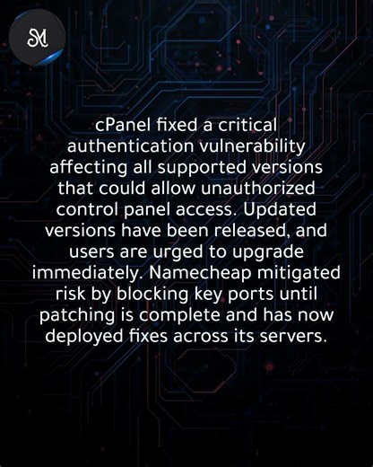 Critical cPanel authentication flaw discovered affecting system security