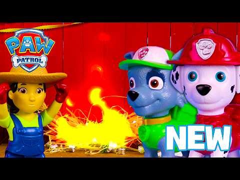 Fire On The Farm! Marshall Saves The Barn | PAW Patrol | Toy Play | Compilation