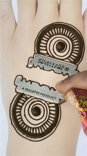 Very easy trick mehndi design for back hand/Simple cute blade flower jwellery henna design#short