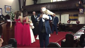 VIDEO: Owl surprises bride by flying rings down the aisle on wedding day