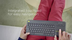 Watch Logitech K400 Plus Wireless Touch TV Keyboard with Easy Media Control and Built-In Touchpad on Amazon Live
