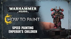 The Emperor's Children have a striking colour scheme, but Douglas wanted to know if there's a easier way to get great results. Nick shows us how to quickly paint one of the new Chaos Space Marines in service of Slaanesh. If you're feeling inspired, you can get your own Chaos Space Marines today: http://bit.ly/2KoyA7C | Warhammer 40,000