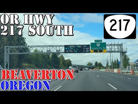 OR 217 South - Beaverton - Tigard - Oregon - 4K Highway Drive