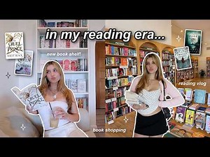 BOOK SHOPPING & READING VLOG | i'm in my reading era & i love it