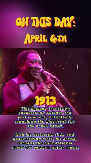 The King of Chicago Blues: Muddy Waters 🎸 (Apr 4, 1913) | On This Day #shorts #60s