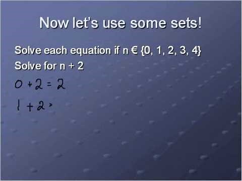 Algebra: Replacement Sets (Simplifying Math)