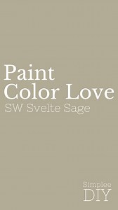 Green…a new neutral? Did you know that green is now hailed as the new neutral in interior design? It’s true! So, if you’re seeking that perfect blend of elegance, tranquility, and a touch of nature, don’t hesitate to give Svelte Sage by Sherwin Williams a try. #sagegreen #paintcolors #sherwinwilliams #swcolorlove #sherwinwilliamspaint #interiorcolors #greenpaint #neutralpaintcolors #interiordesignlovers | Simplee DIY