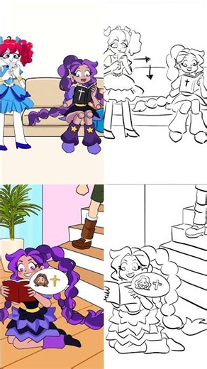 Lily Lovebraids and Poppy Playtime chapter 5 TRAP COMPLETE EDITION #shorts #jesus #poppy5