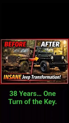 38 Years Abandoned… Will This Jeep Start Again? 😳🔥 #Shorts