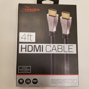 NIB Rocketfish 4ft 1080p  4Kx2K UltraHD HDMI High Speed 18Gbps Cable Black