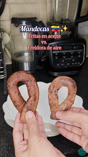 MANDOCAS fritas en ACEITE vs. en FREIDORA DE AIRE 🇻🇪✨️ #mandocas #mandoca #mandocasvenezolanas