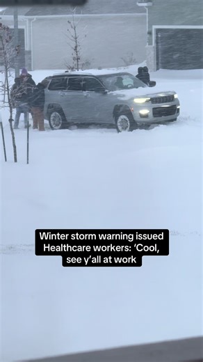 When the weather says ‘stay home’ but your badge says ‘report to work #winterstorm #helathcareworker #healthcare #cna