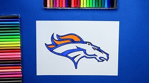 How to draw the Denver Broncos logo [NFL Team]
