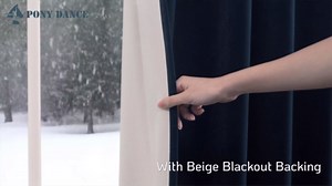 PONY DANCE Beige Velvet 100% Blackout Curtains for Bedroom 84 inches Long, Thermal Insulated Window Drapes for Living Room, Back Tab Hook Belt Luxury Curtains for Light Blocking(2 Panels, W52 x L84)